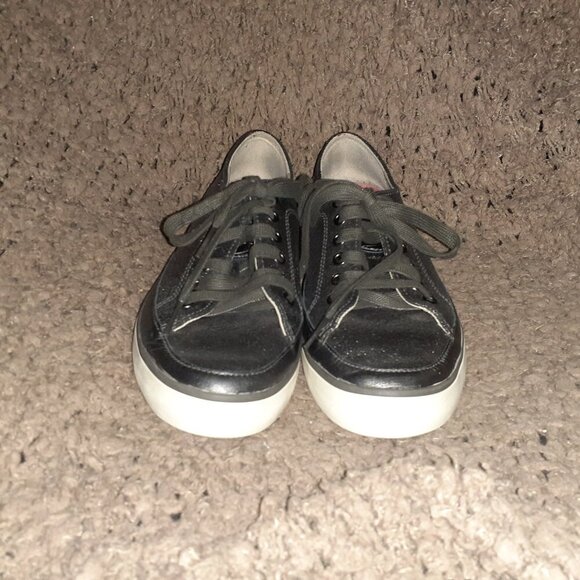 FITFLOP-Supertone Sneaker-Metallic Pewter Leather-LaceUp-Sz 6-Excellent - Picture 3 of 8